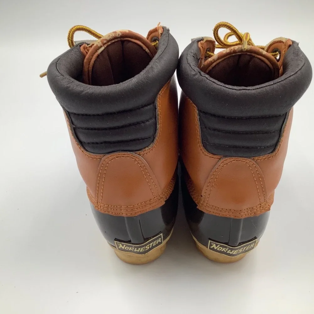 Norwester Steel Shank Winter Boots Men's‎ 5 Black Brown Corp core Trail Cabin